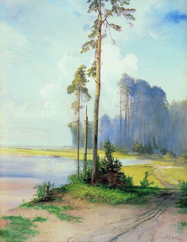Саврасов А.К. Летний пейзаж. Сосны. 1880 г.