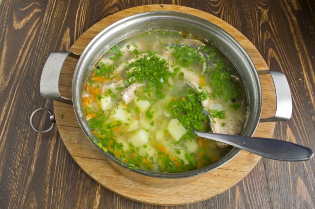 По вкусу приправляем мелко порубленной зеленью По вкусу приправляем мелко порубленной зеленью
