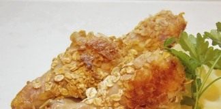 Куриные ножки в панировке из хлопьев готовы!