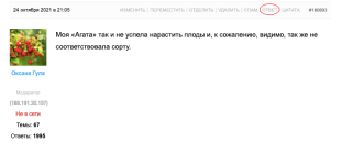 Ответ на сообщение