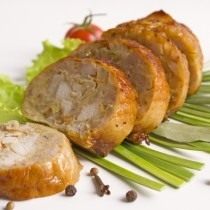 Домашняя колбаса из цыплёнка с перловой крупой