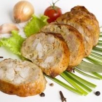 Домашняя колбаса из цыплёнка с перловой крупой