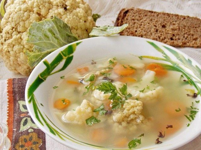 Суп с цветной капустой Суп с цветной капустой