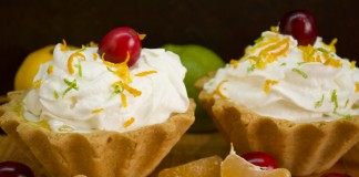Тарталетки с апельсиновым курдом с лаймом и мандаринами