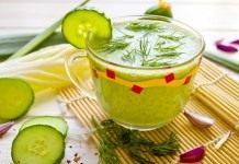 Смузи с огурцом и шпинатом