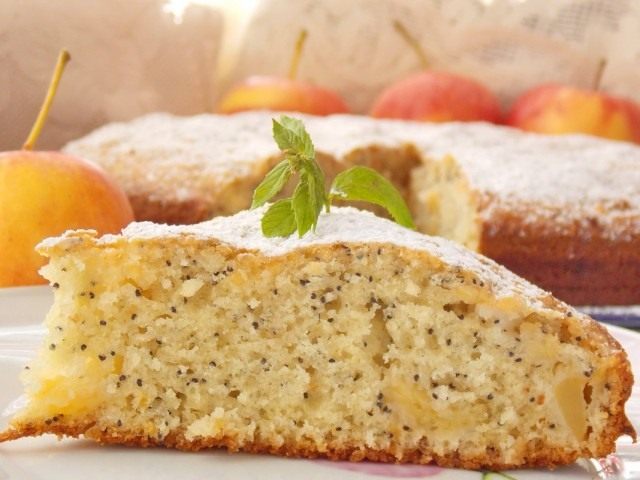 Яблочный пирог с маком Яблочный пирог с маком