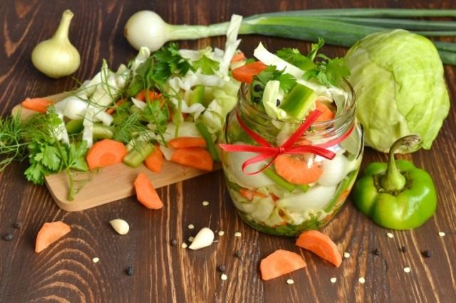 Салат из маринованных овощей на зиму