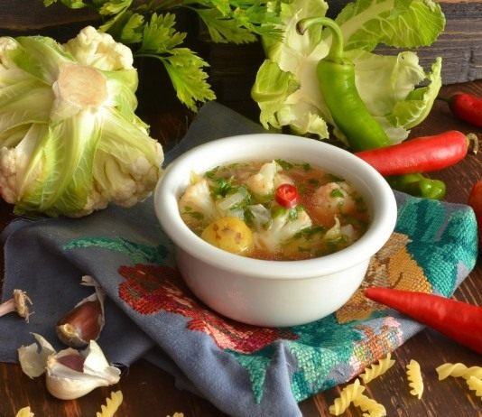 Вегетарианский суп с цветной капустой