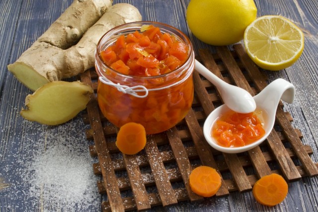 Варенье из моркови с имбирём и лимоном