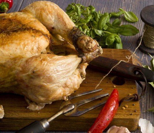 Запеченная на соли курица - Основные блюда и гарниры Запечённая на соли курица