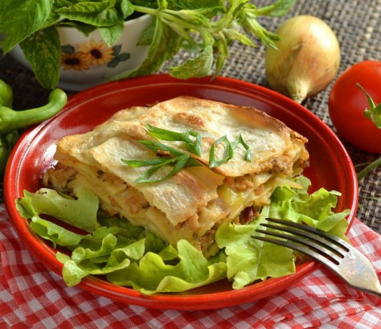 Домашняя лазанья со свининой