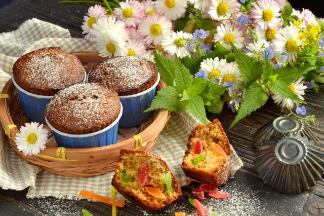 Маффины с цукатами