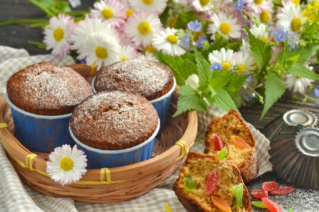 Маффины с цукатами