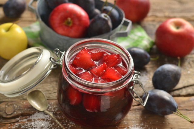 Варенье из сливы с яблоками на зиму