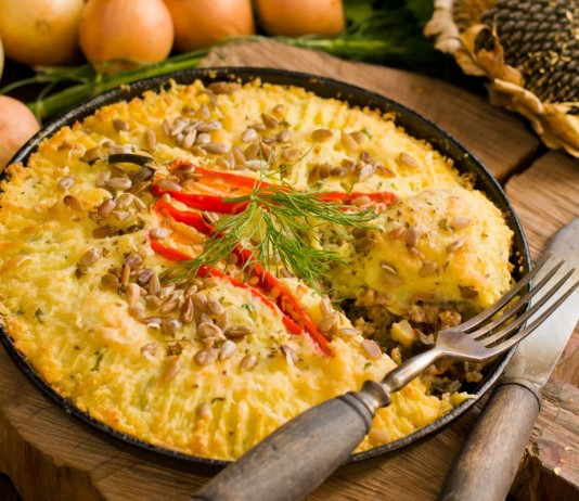 Картофельный пирог с фаршем