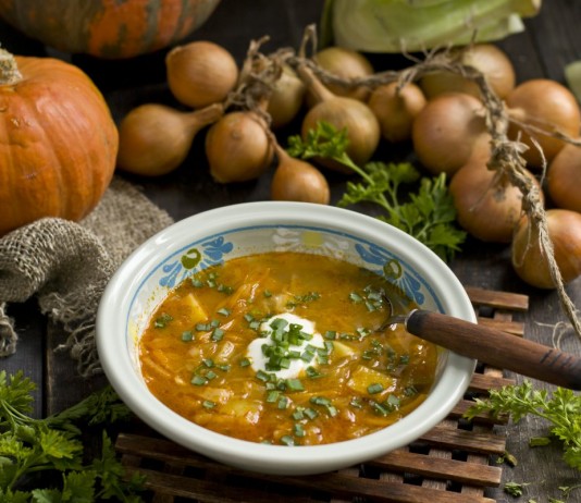 Вкусный вегетарианский суп с тыквой для разгрузочных дней