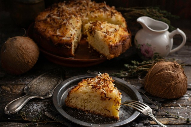 Немецкий кокосовый пирог «Кухен»