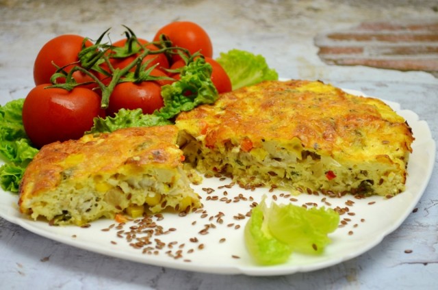 Рыбная запеканка с овощами и сырным соусом Рыбная запеканка с овощами и сырным соусом