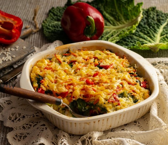 Вегетарианский гратен из савойской капусты