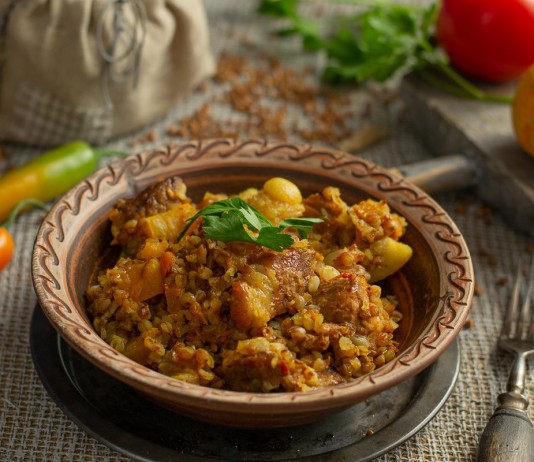 Гречка по-купечески с мясом и тыквой - Основные блюда и гарниры Гречка по-купечески с мясом и тыквой