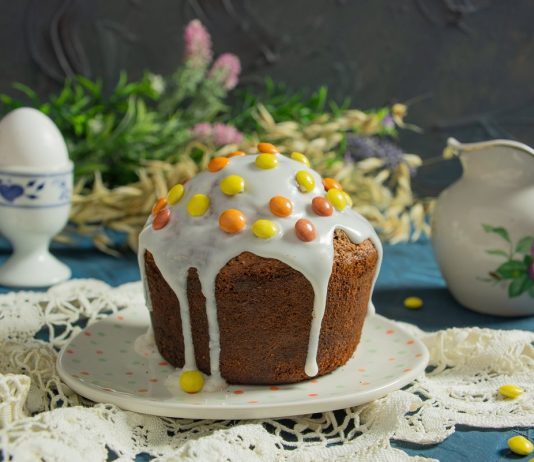 Быстрый пасхальный кулич без дрожжей