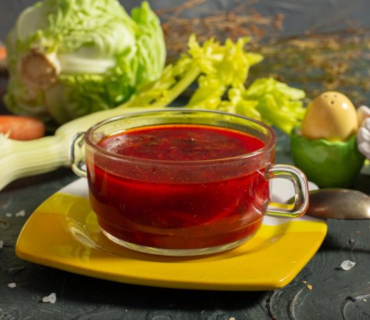 Густой красный борщ с курицей - Рецепты Густой красный борщ с курицей