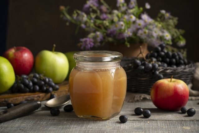 Густое желе из винограда с яблоками на зиму