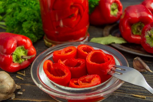Маринованный сладкий перец без масла на зиму