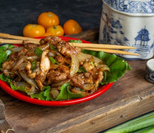 Жареная курица в воке с соевым соусом за 20 минут - Основные блюда и гарниры Жареная курица в воке с соевым соусом за 20 минут
