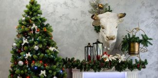 Декоративные элементы интерьеры в виде символа года быка