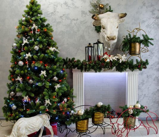 Декоративные элементы интерьеры в виде символа года быка