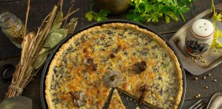 Грибной киш, или песочный пирог с грибами