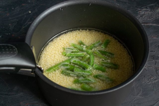 Готовим кускус с фасолью