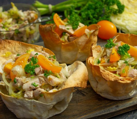 Полезный мясной салат в лаваше, или новый способ приготовления шаурмы