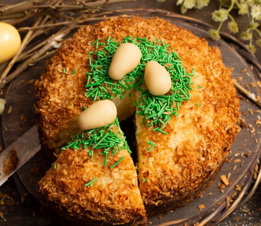 Кекс на Пасху без дрожжей с кокосовой стружкой и сливками - Рецепты Кекс на Пасху без дрожжей с кокосовой стружкой и сливками
