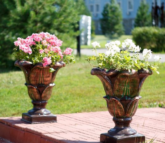 Садовые кашпо и вазоны — фото