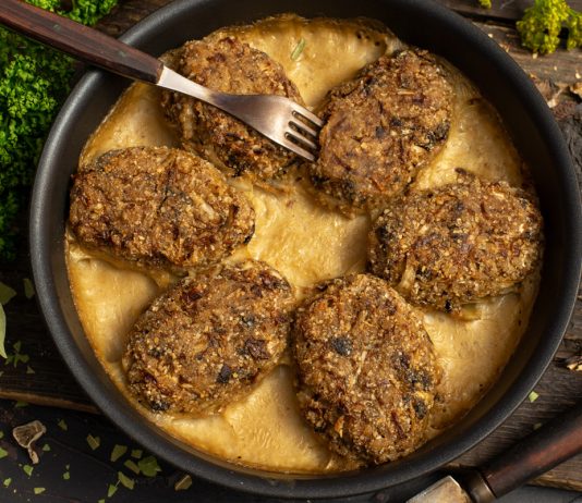 Ленивые постные голубцы с грибами