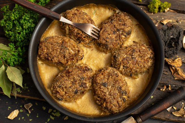 Ленивые постные голубцы с грибами Ленивые постные голубцы с грибами