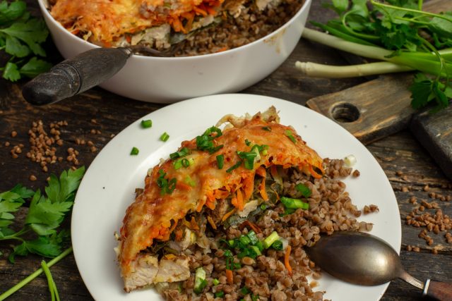 Диетическая гречка по-французски