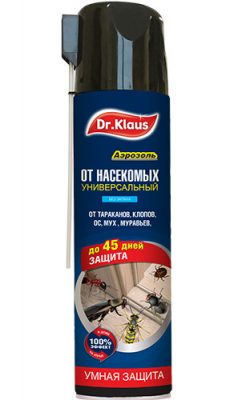 Универсальный аэрозоль от насекомых «Dr.Klaus» Универсальный аэрозоль от насекомых «Dr.Klaus»
