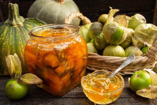 Золотистое варенье из тыквы с физалисом Золотистое варенье из тыквы с физалисом