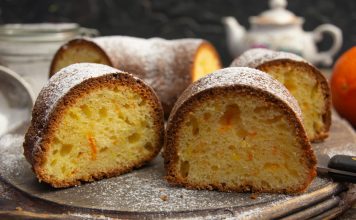 Творожно-апельсиновый кекс