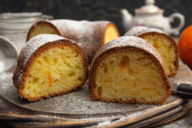 Творожно-апельсиновый кекс: воздушный и ароматный