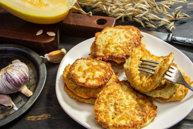 Драники из кабачков с геркулесом