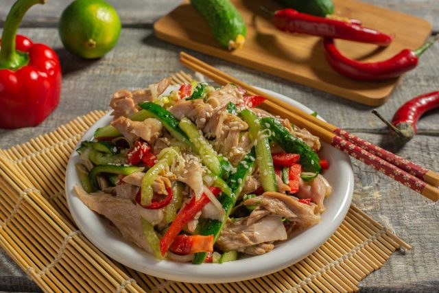 Огурцы с мясом по-корейски Огурцы с мясом по-корейски