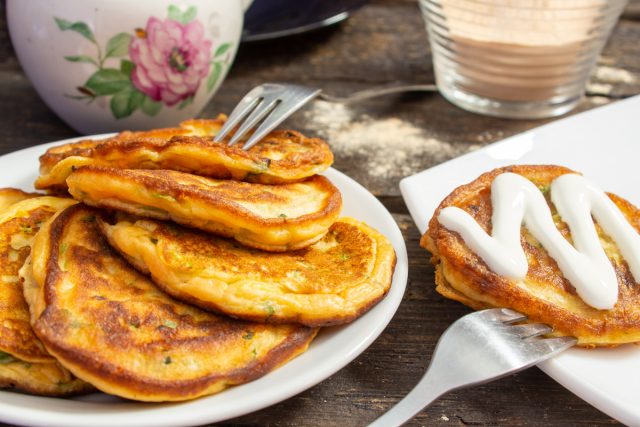 Кабачковые оладьи с чечевичной мукой