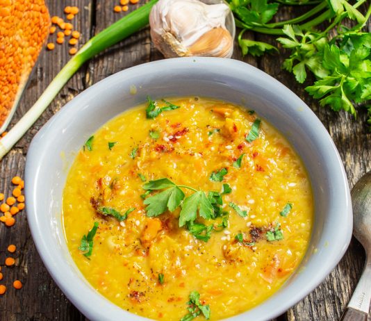 Морковный суп с чечевицей