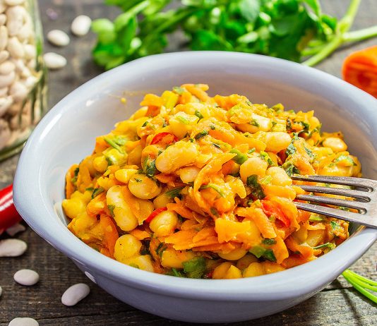 Постное рагу с фасолью