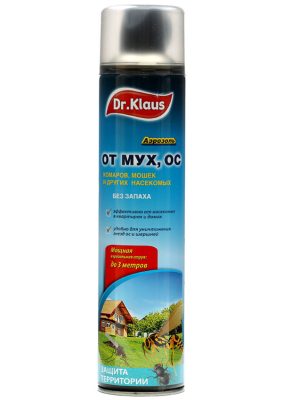 Через сутки после использования аэрозоля Dr.Klaus осы погибнут, а гнездо можно будет безопасно удалить