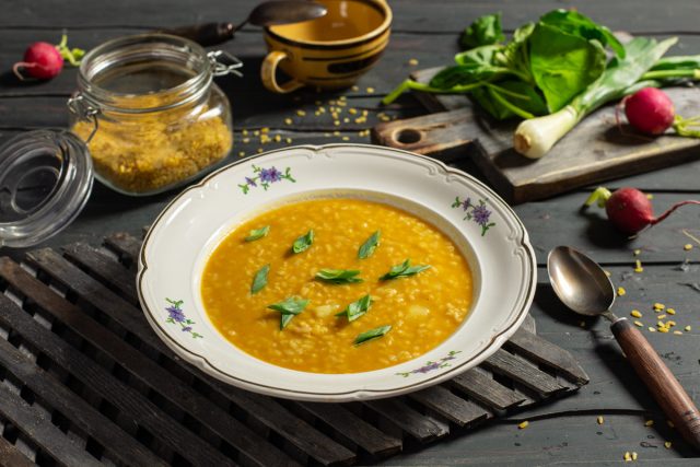 Рисовый суп с курицей, булгуром и картошкой